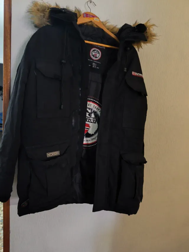 Abrigo Geographical Norway Talla L Negro