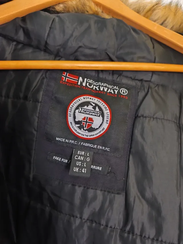 Abrigo Geographical Norway Talla L Negro