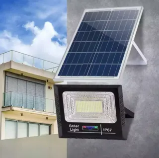 Faro LED 200W Con Pannello Solare Per Giardini