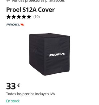 Subwoofer Autoamplif. Proel S12A 12” Negro