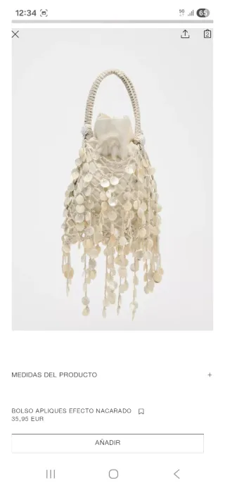 Bolso efecto nacarado con cadena