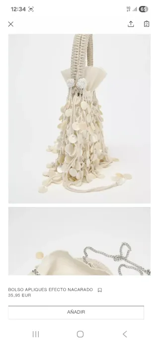 Bolso efecto nacarado con cadena