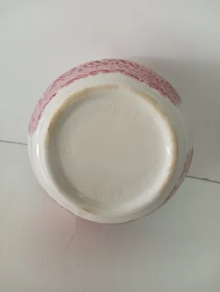 AZUCARERO PORCELANA BROADHURST ROJO Y BLANCO