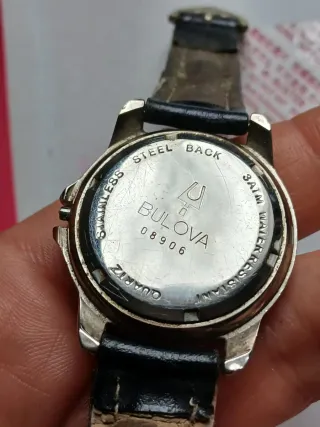 Orologio Bulova Vintage Pelle Nera Oro