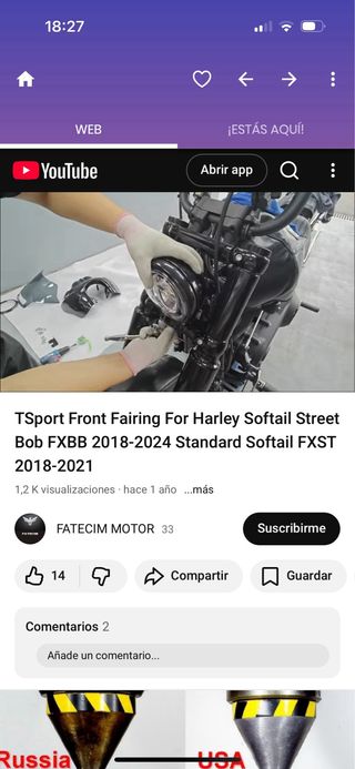 Defensa Harley Davidson 2018-2024
