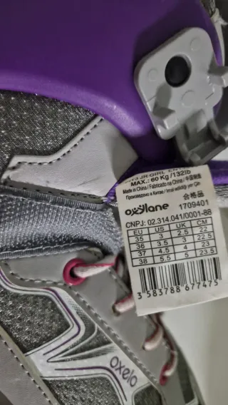 Patines en Línea Oxelo Talla 35 Gris