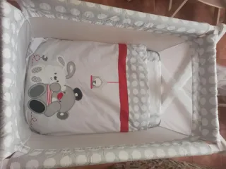 Minicuna/Moisés madera blanco