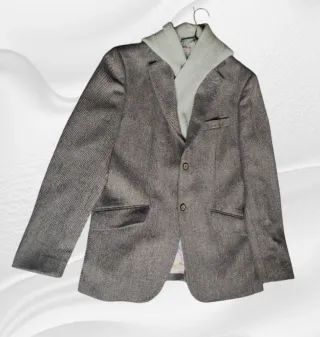 Americana Desigual Marrón con Capucha Desmontable