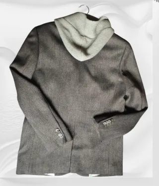 Americana Desigual Marrón con Capucha Desmontable