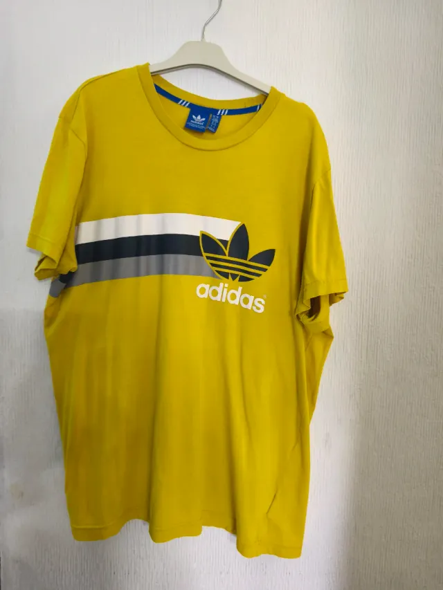 Camiseta Adidas Hombre Talla L Amarilla