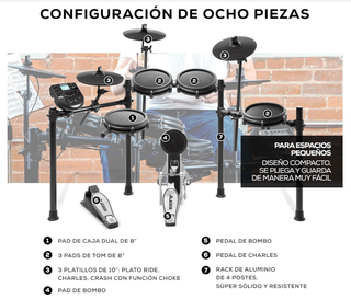 Batería Electrónica Alesis Nitro Mesh 8 Piezas