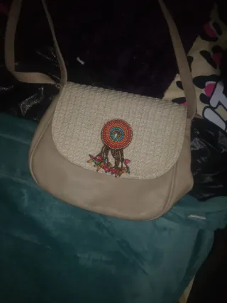 Zapatillas y bolso beige talla 38