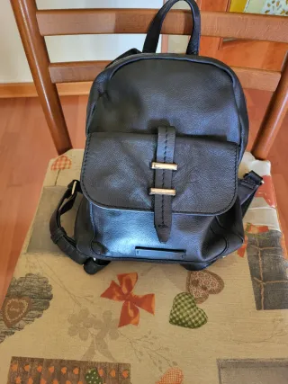 Zaino The Bridge nero in pelle