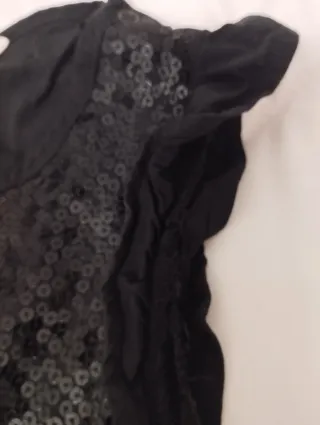 Macacão preto com lantejoulas menina 10 anos