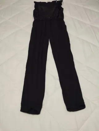 Macacão preto com lantejoulas menina 10 anos