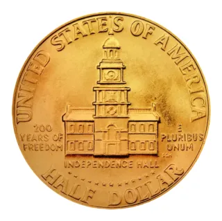 Moneda oro half dollar  JF kennedy 1776-1976