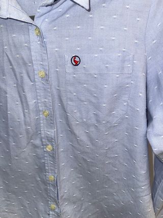 Camisa El Ganso azul con microestampado