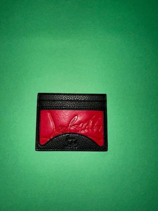 Portacarte Christian Louboutin nero e rosso