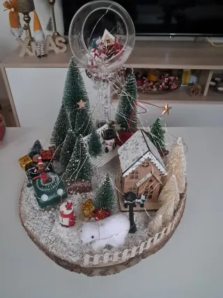 Centro de Navidad hecho a mano