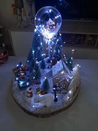 Centro de Navidad hecho a mano