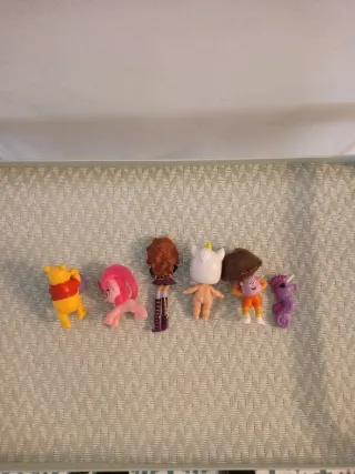 Lote 6 figuras PVC (Winnie, Pony, Dora)