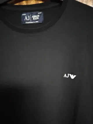 Camiseta Armani Jeans Talla XL Negra