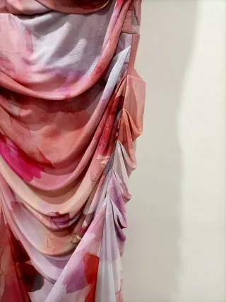 Vestido ASOS rosa estampado talla 38