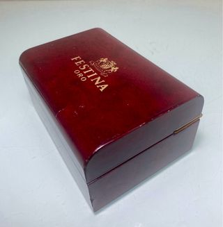 Caja madera reloj Festina Oro. Estuche