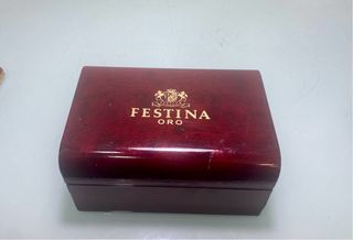 Caja madera reloj Festina Oro. Estuche