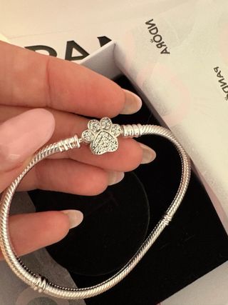 Pulsera Pandora Plata huella de  Perro