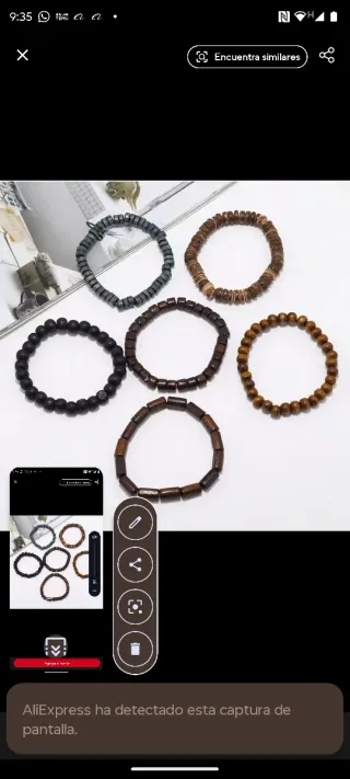 Conjunto Pulseras Madera Estilo Bohemio 6x6 pulcer