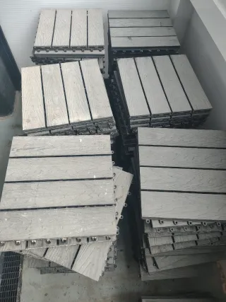 Suelo exterior modular gris