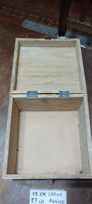 CAJA MADERA RUSTICA DECORACIÓN