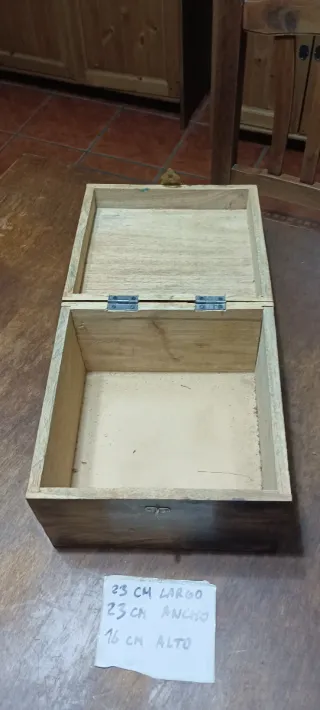 CAJA MADERA RUSTICA DECORACIÓN