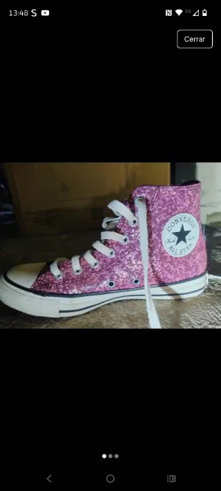 Converse All Stars Lentejuelas Rosa ,poco uso