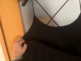 Vestido largo negro tirantes verano