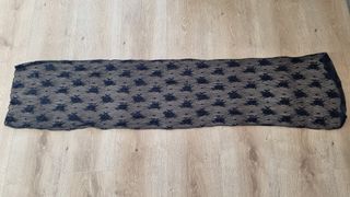 Stola sciarpa pizzo ramage blu