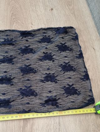 Stola sciarpa pizzo ramage blu