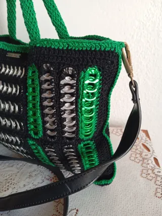 Bolso Crochet Anillas Lata Handmade