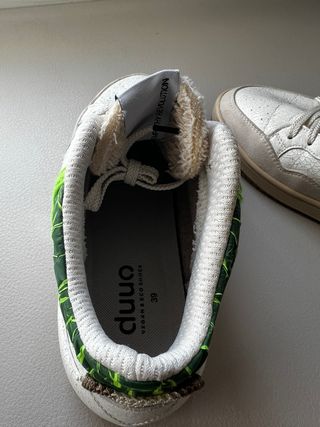 Botas DUUO Blancas y Verdes marca vegana Múnich