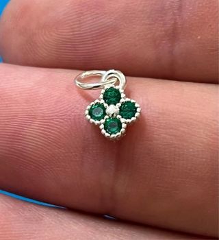 Maravilloso Colgante Trébol Circonitas Plata 925