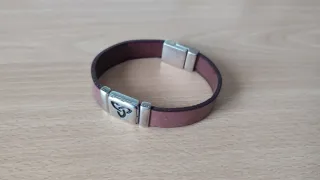Pulsera Zamak Hombre Cuero Marrón