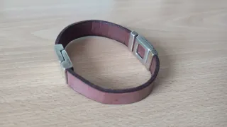 Pulsera Zamak Hombre Cuero Marrón