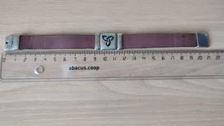 Pulsera Zamak Hombre Cuero Marrón