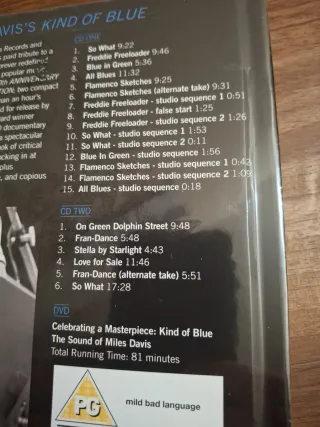 MILES DAVIS Kind Of Blue 1959 Set 2 CDs+DVD Jazz