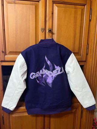 Chaqueta Bomber Real Madrid Adidas Morado Blanco