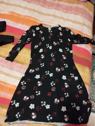 Vestito fantasia floreale nero