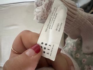 Guantes de punto SIX beige/blanco