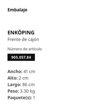 Frente de cajón ENKÖPING IKEA blanco 80 x 40