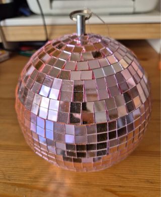 Bola discoteca rosa Rice